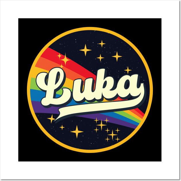 Luka // Rainbow In Space Vintage Style Wall Art by LMW Art